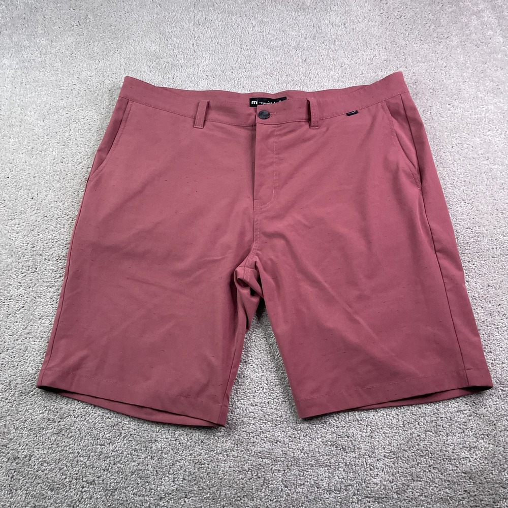 Travis Mathew Shorts Mens 40 Pink Golf Performance Stretch Tech Casual Summer